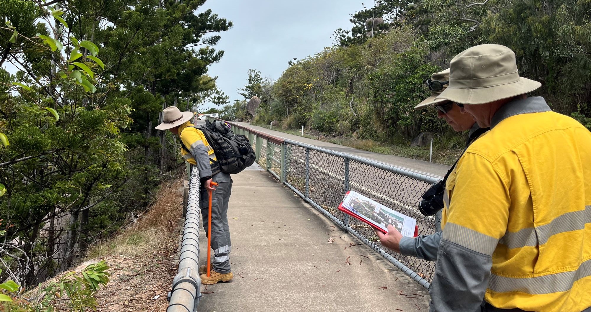 Designers scoping work Nelly Bay Road