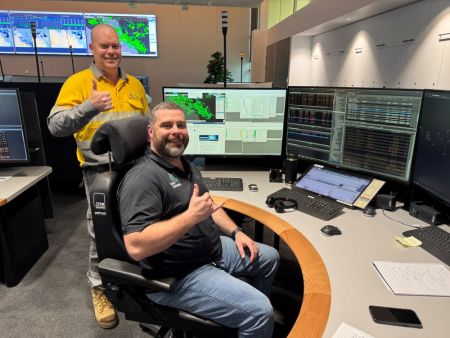 Nick Grant and Scott Ryan in our Control Centre