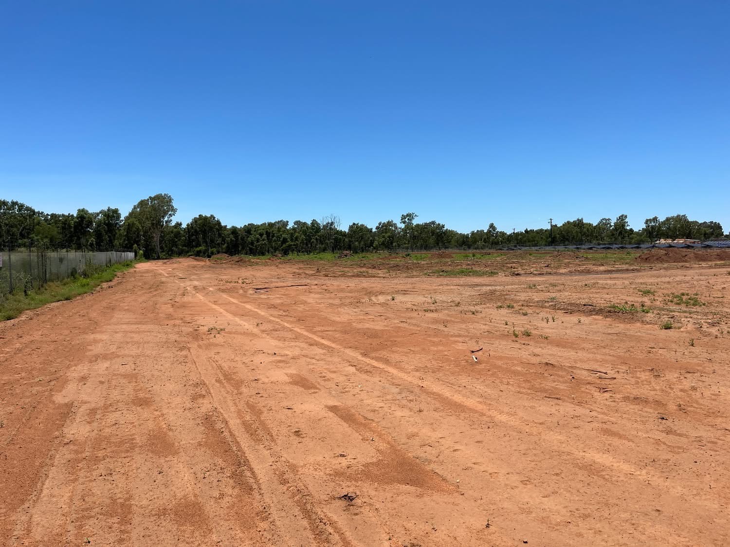 Dirt road cleared at Doomadgee solar farm site