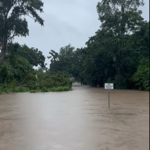 Flooded streets in Ingham