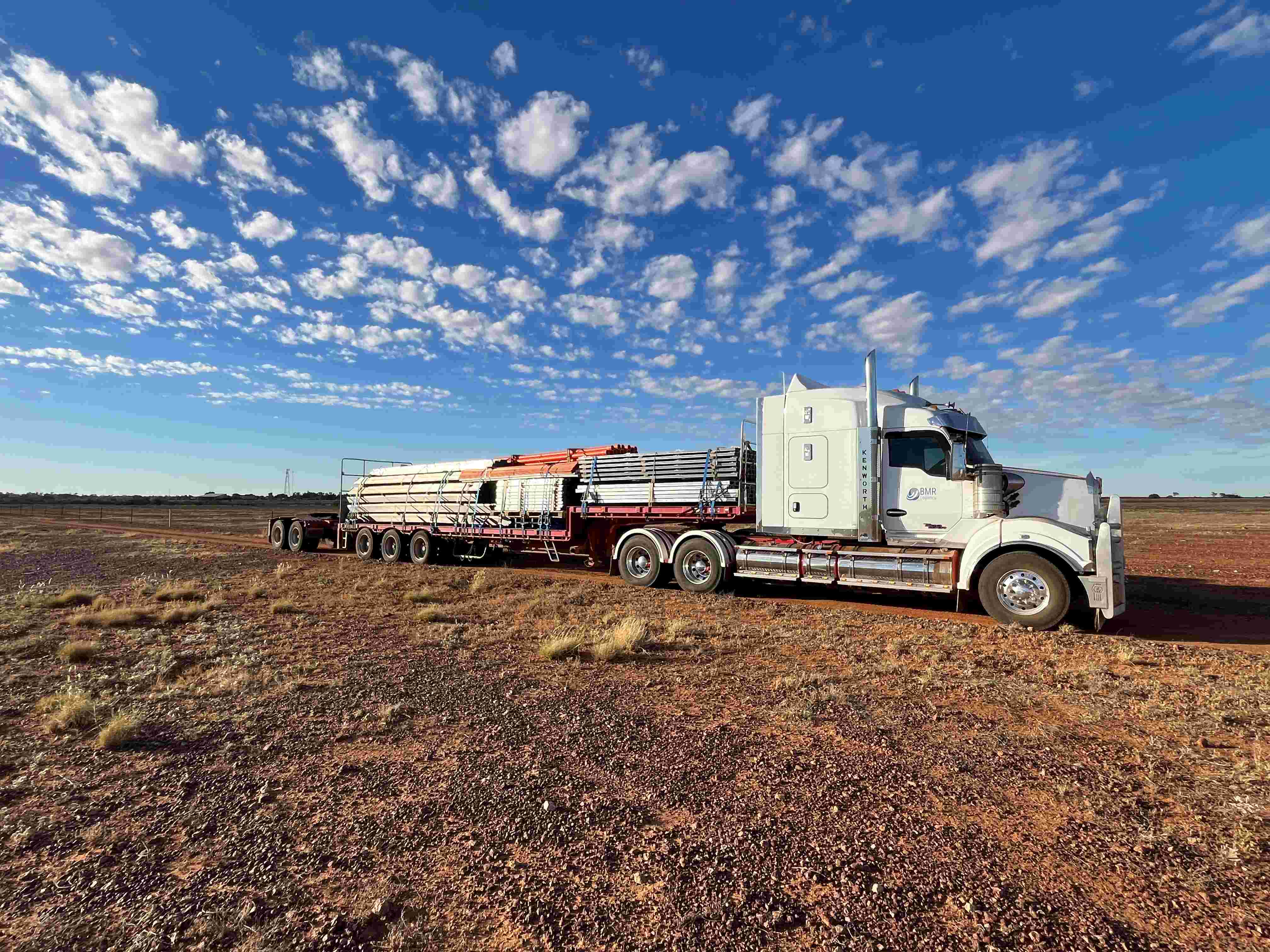 Photo of components being delivery on a truck