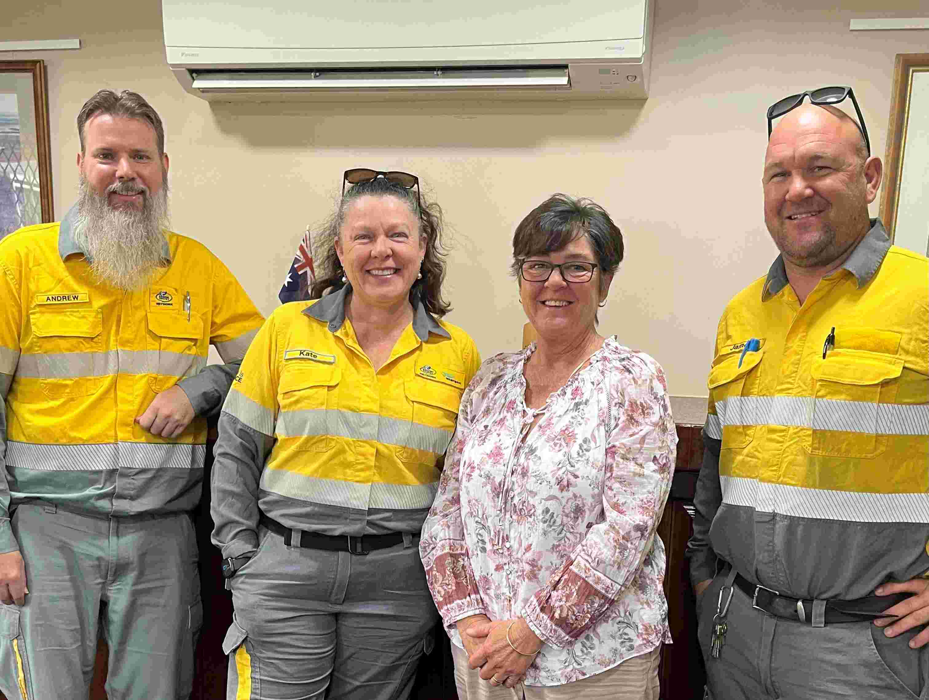 Group photo including Mayor of Barcoo Shire, Sally O’Neil.