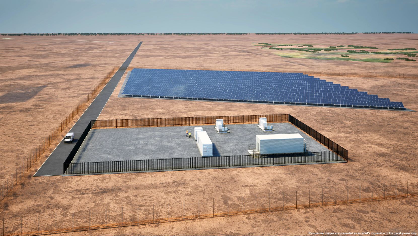 Artist’s impression of the new Boulia Solar Farm