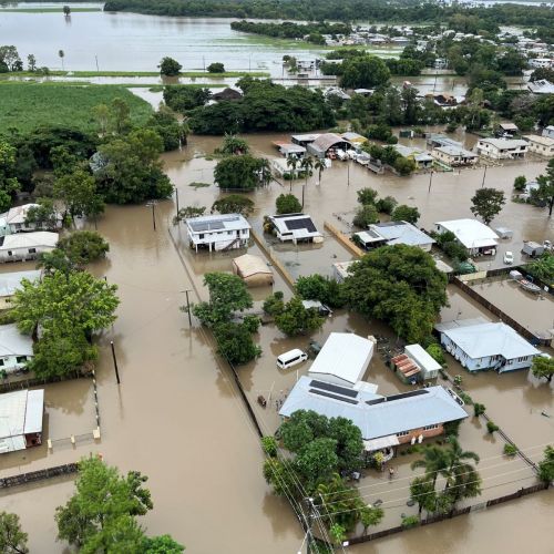 Flooded Giru area