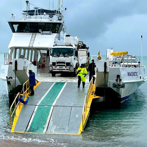 Crews landing at Palm Island off Magnetic Island Feryy